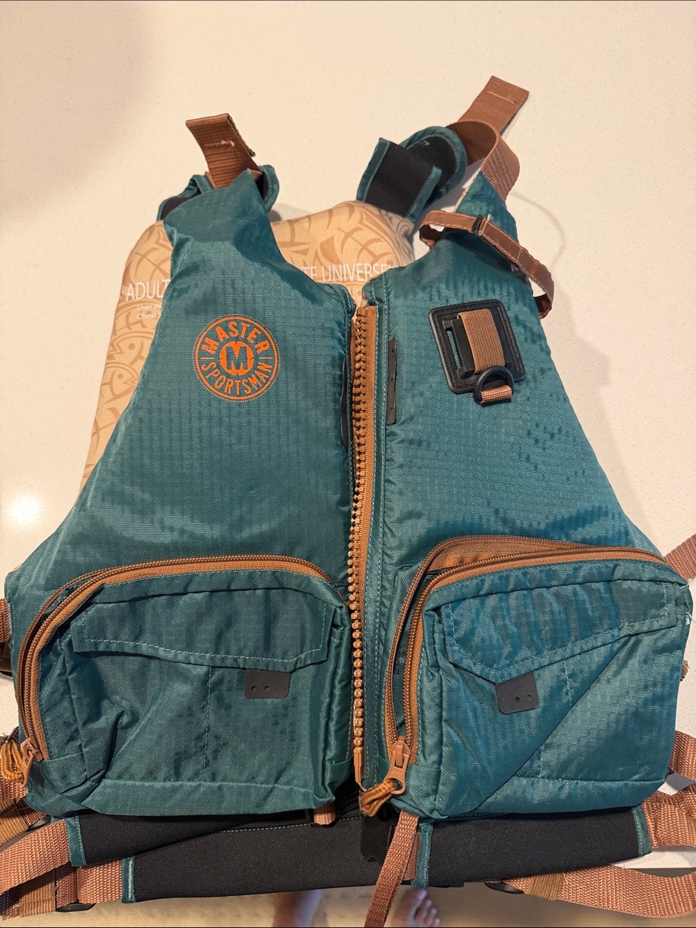 Master Sportsman Adult Universal Fishing Life Jacket PFD Level 70 Brand New